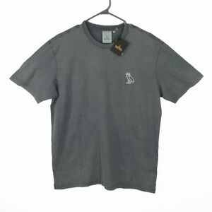 NWT Ovo Octobers Very Own Dark Slate Grey Garment Dye  Short Sleeve Shirt